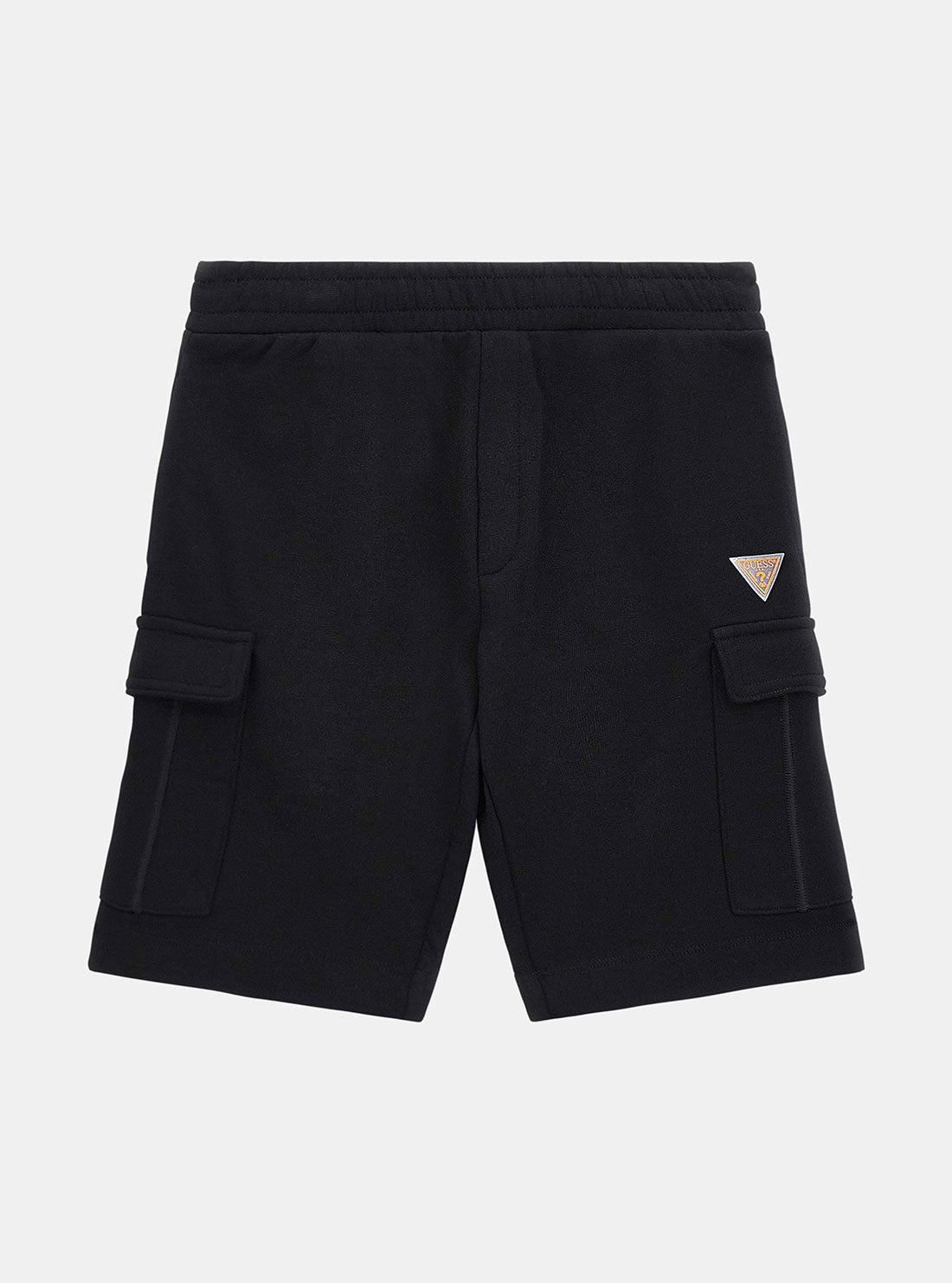 GUESS Black Woven Cargo Shorts (8-16) front view