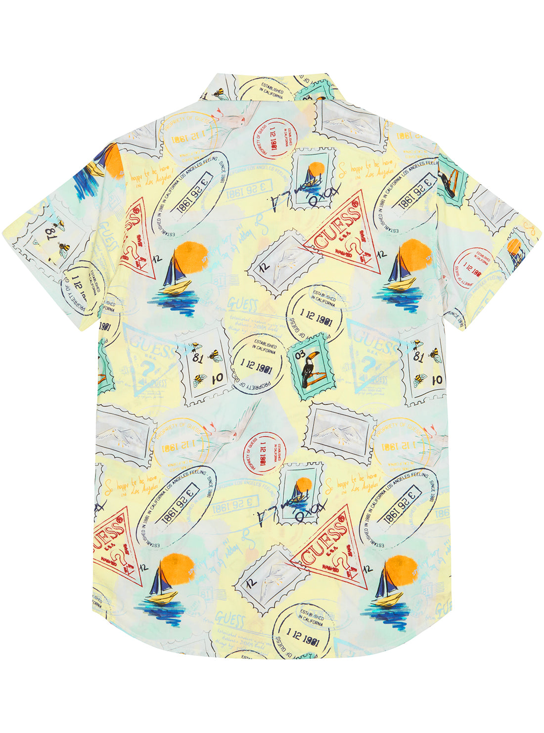 Yellow Post Stamps Short Sleeve Shirt (7-16)