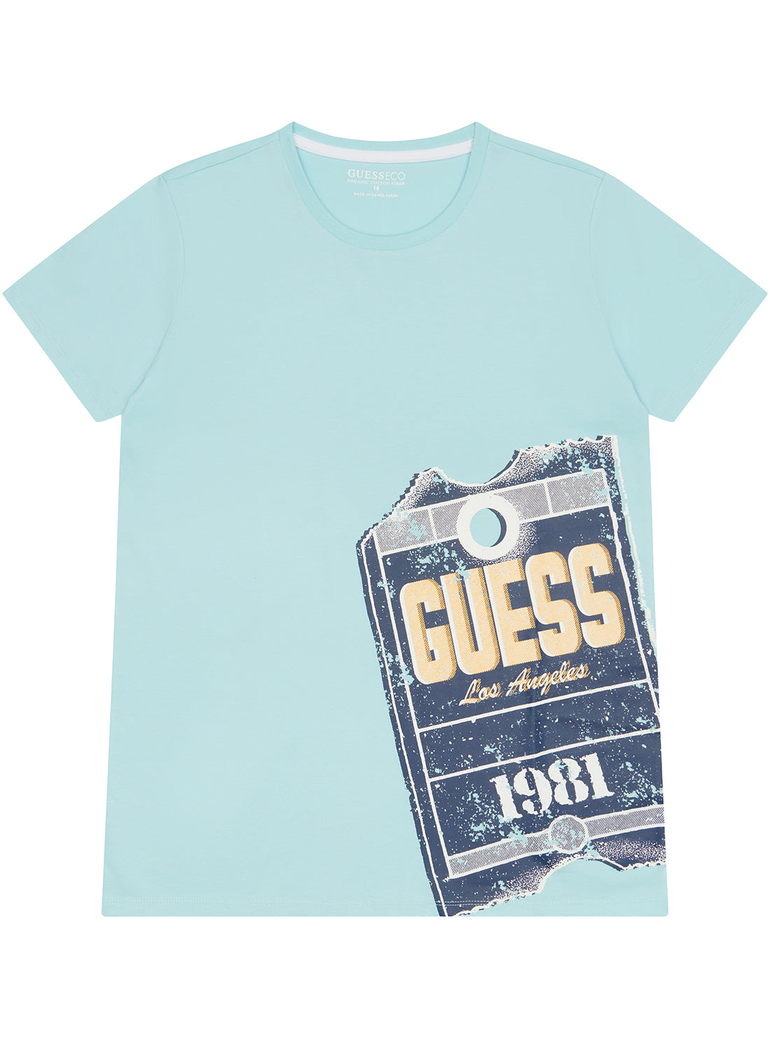 GUESS Blue Short Sleeve T-Shirt (7-16) front vieww