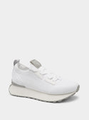 GUESS White Grey Laurine Low-Top Sneakers front view