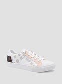 GUESS White Logo Loven Low-Top Sneakers front view