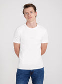 GUESS White Logo Aidy T-Shirt front view