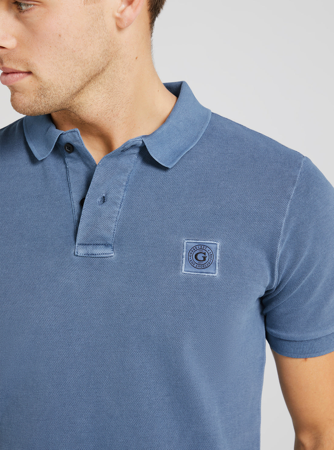 Eco Blue Lily Washed Polo T-Shirt