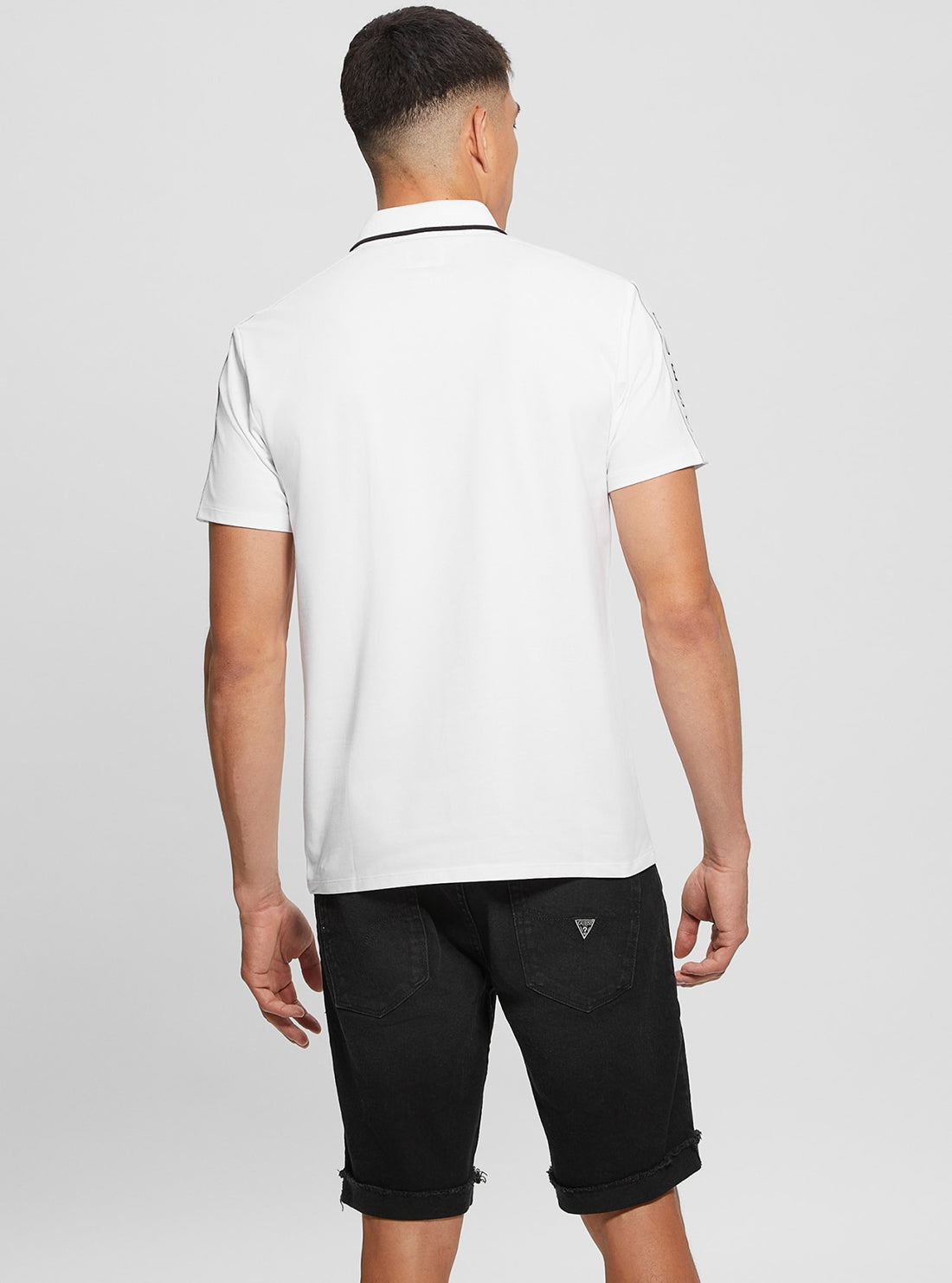 White Paul Pique Tape Polo T-Shirt