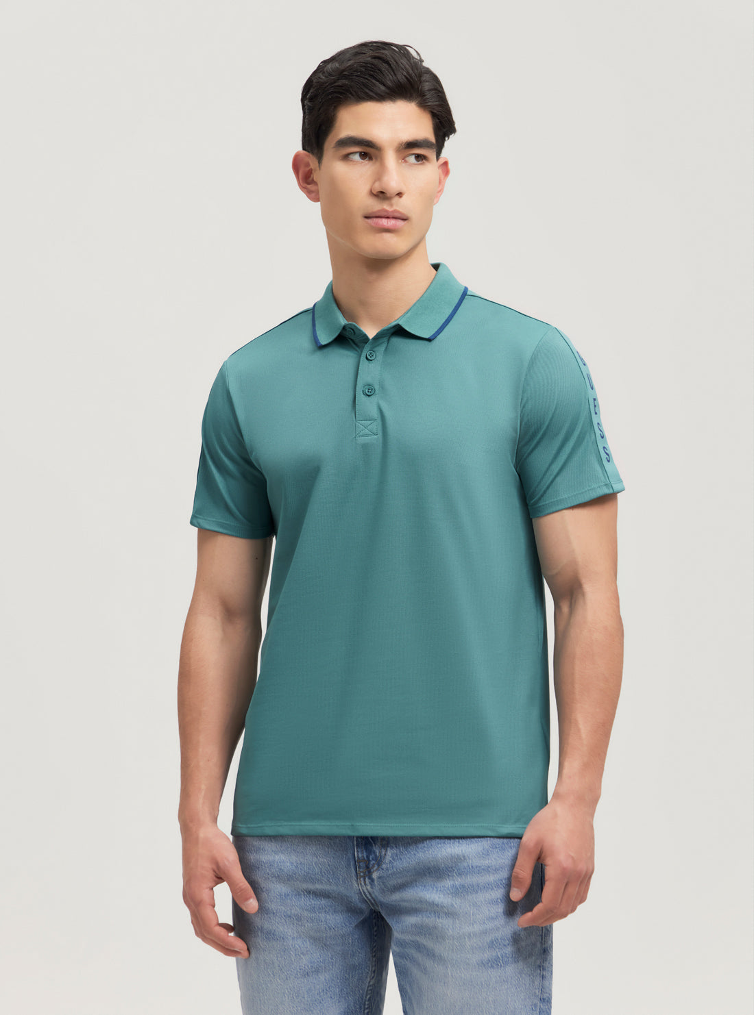 Blue Paul Pique Polo T-Shirt