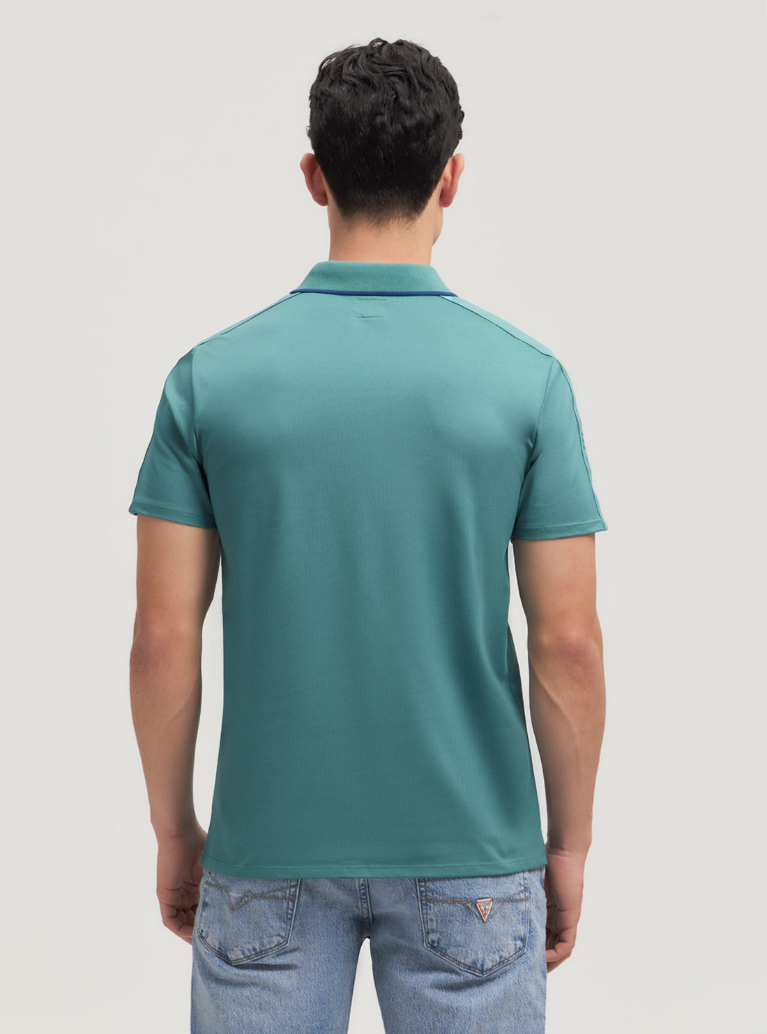 Blue Paul Pique Polo T-Shirt