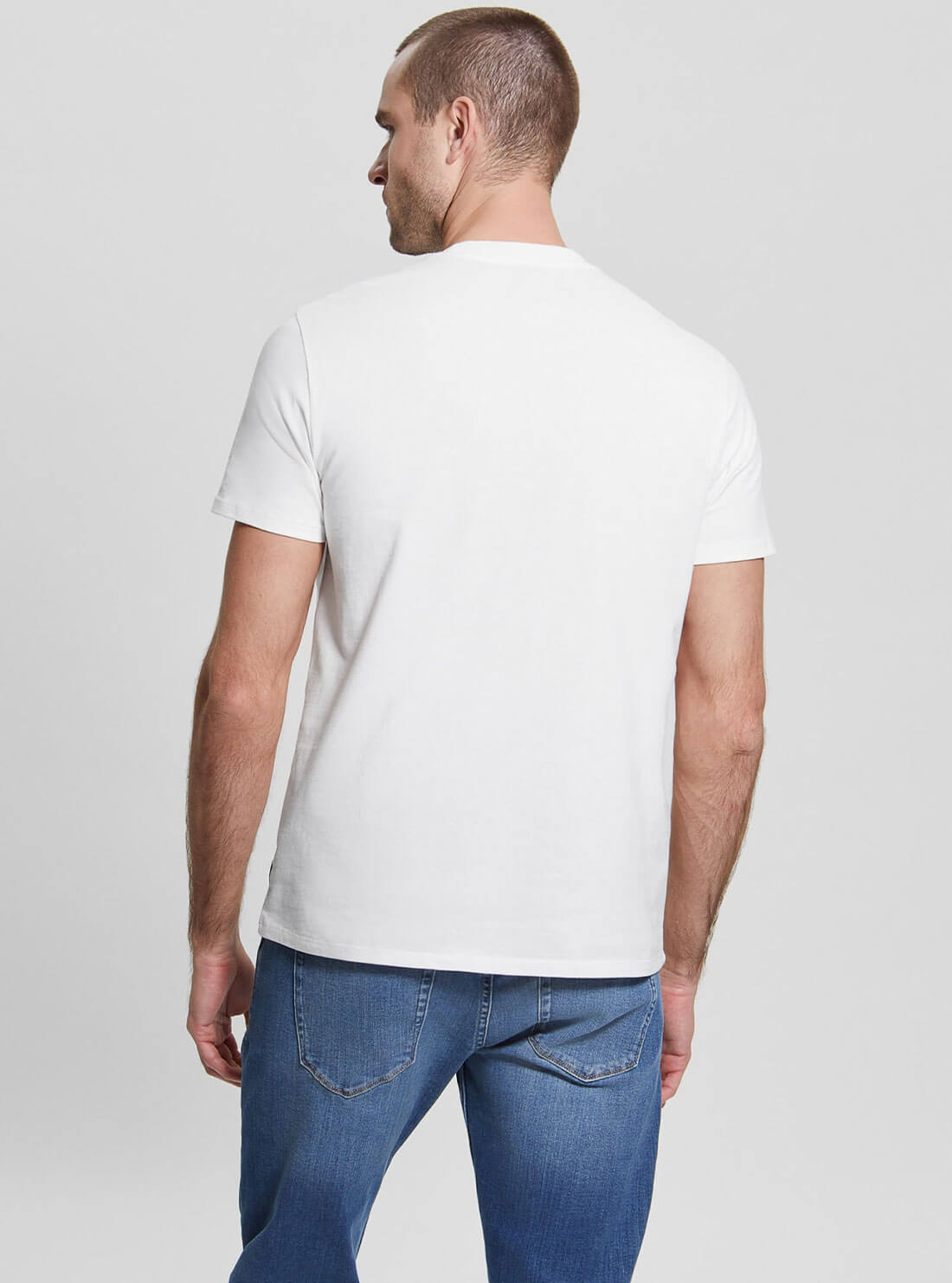 White Tokyo Collage T-Shirt | GUESS Men's Apparel | Back view