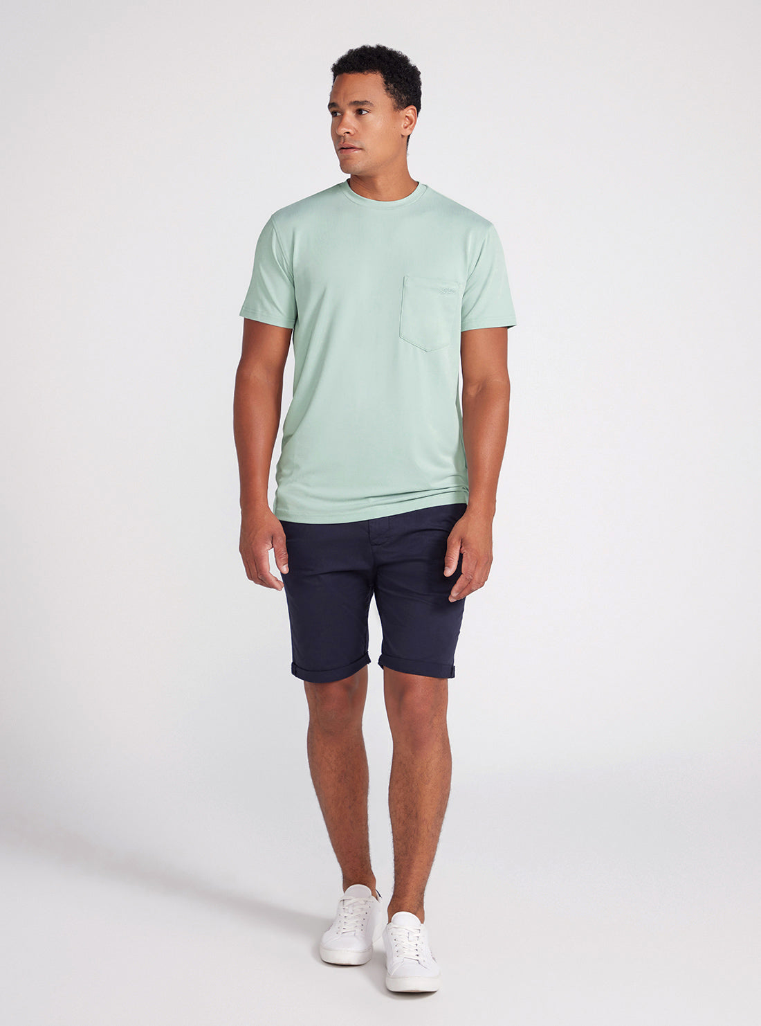 Mint Green Smooth T-Shirt | GUESS Men's Apparel | full view