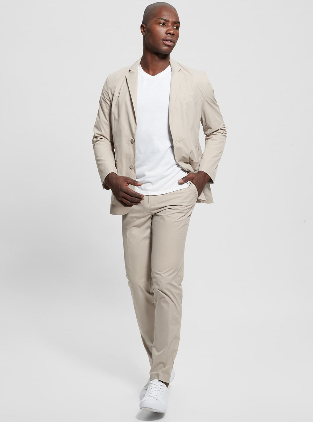 Beige Tech Chino Pant