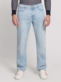 GUESS Low-Rise Angels Denim Jeans in Light Wash front view