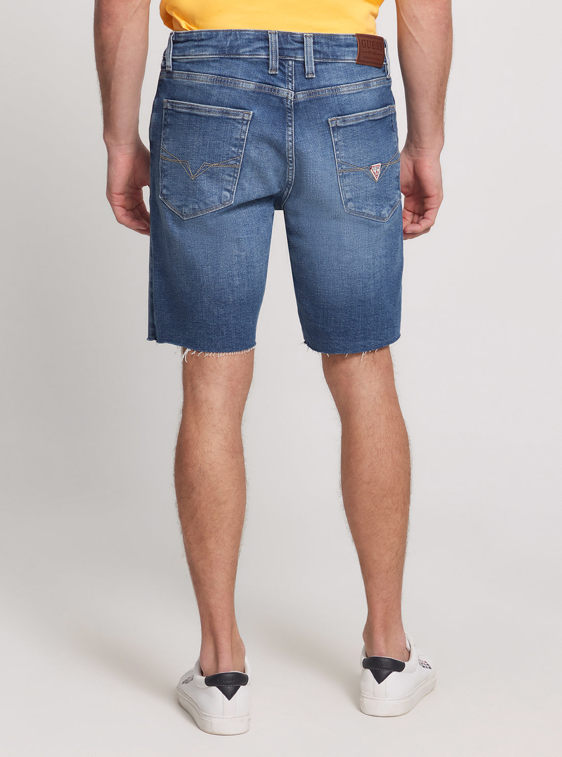 Blue Denim Regular Fit Shorts