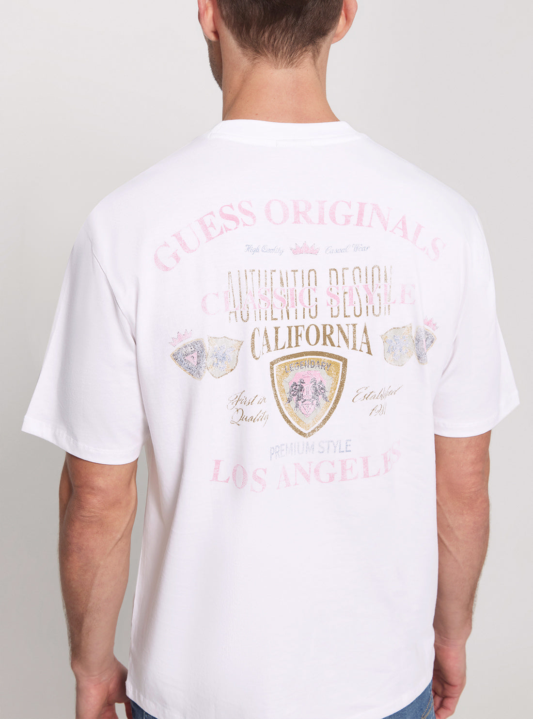 Guess Originals White Letterman T-Shirt