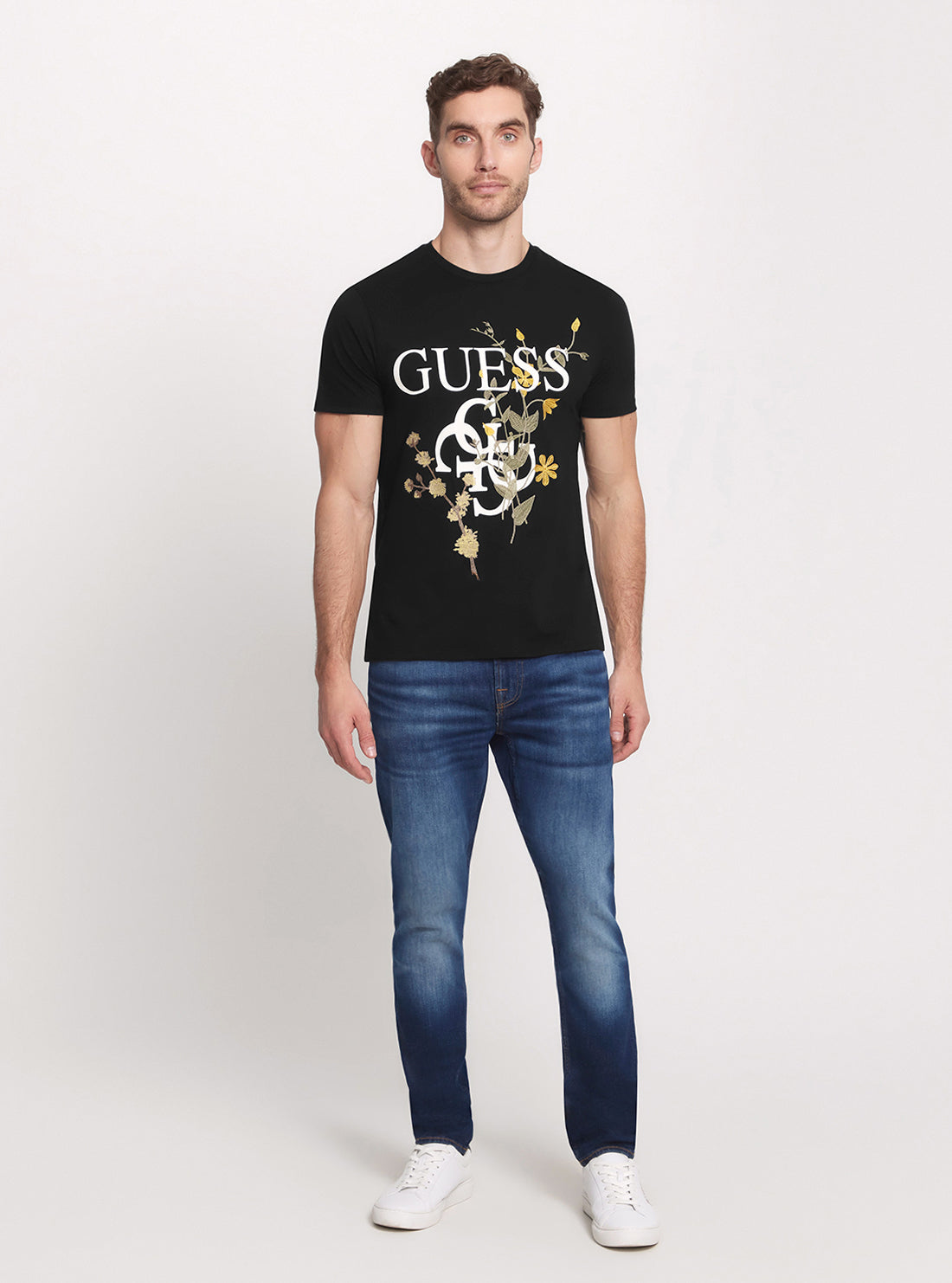 Black Quatro G Logo Floral T-Shirt