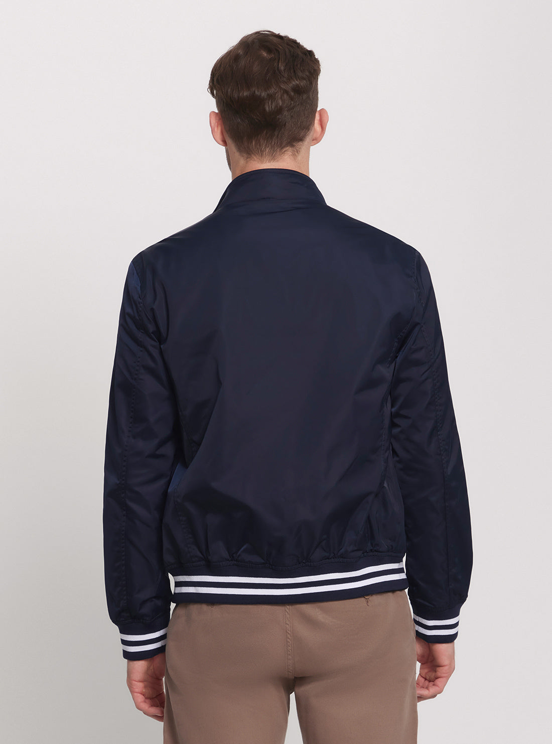 GUESS Navy Casual Bomber Jacket back view