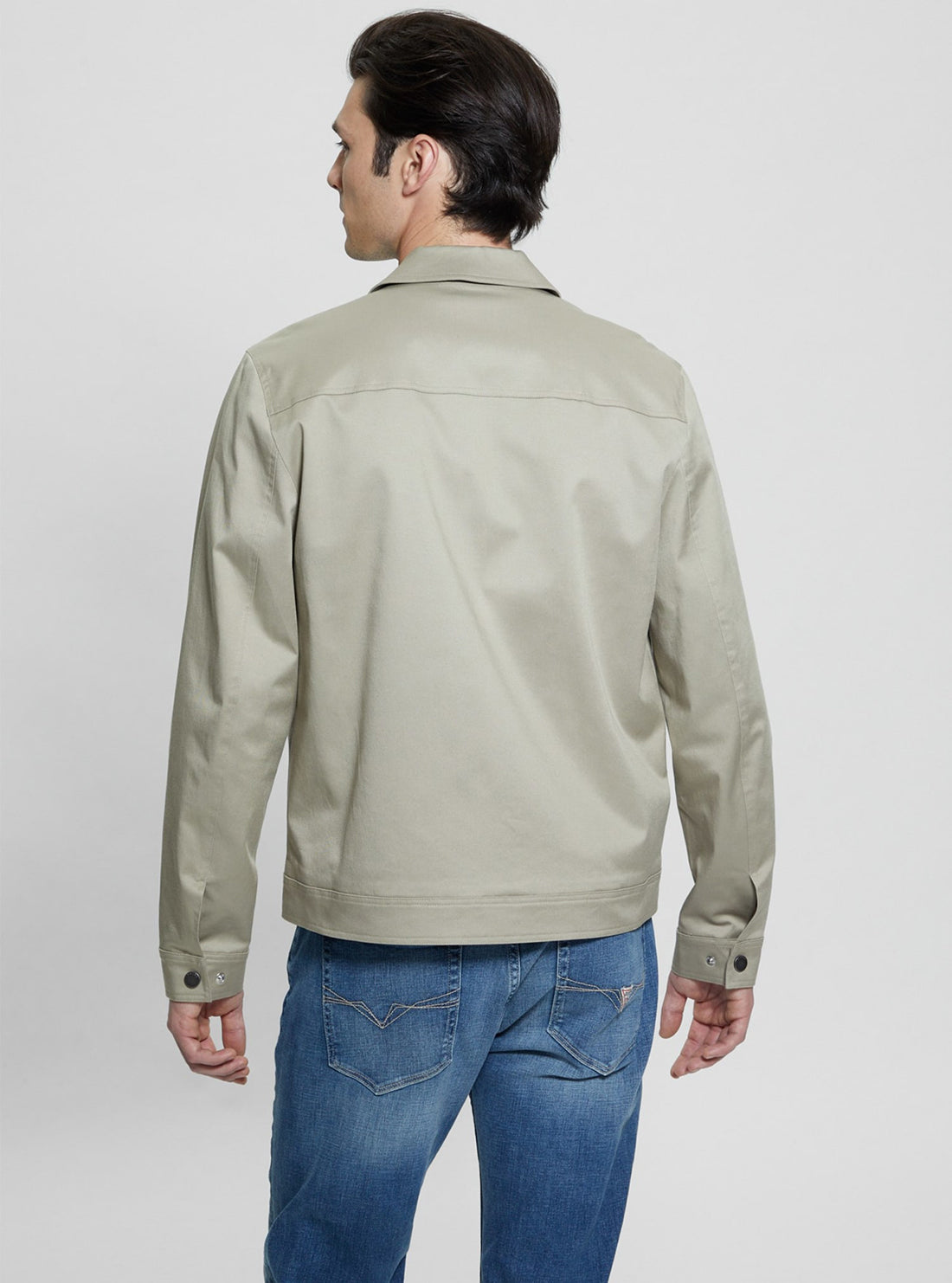 Green Universe Twill Zip Jacket back view