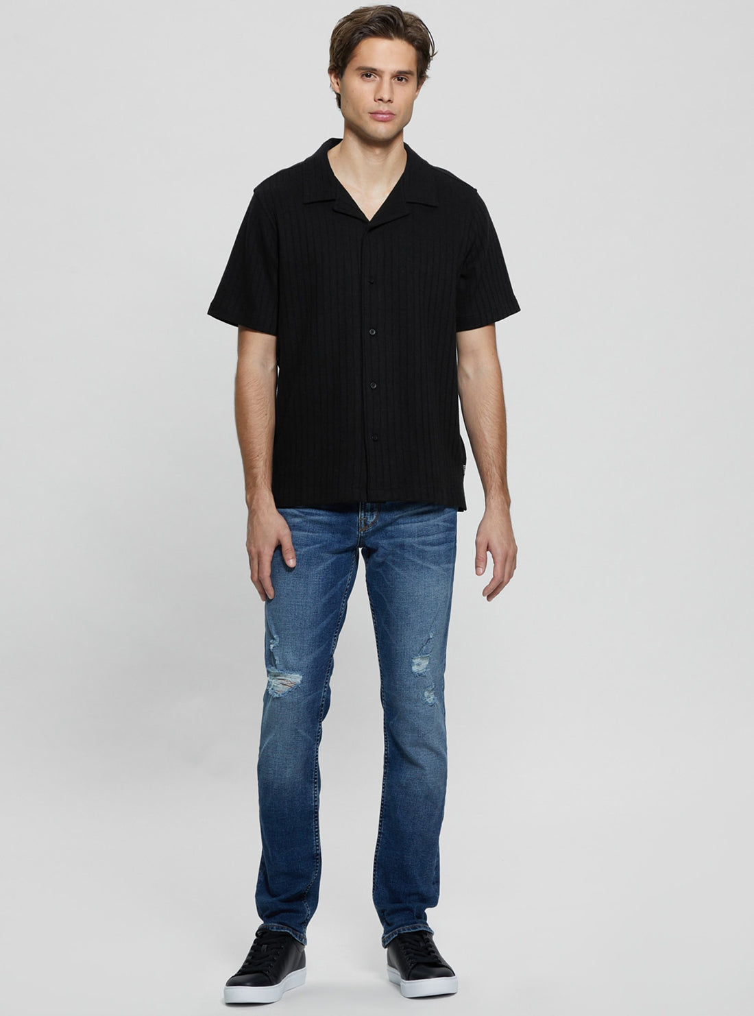 GUESS Black Toledo Short Sleeve Shirt full view