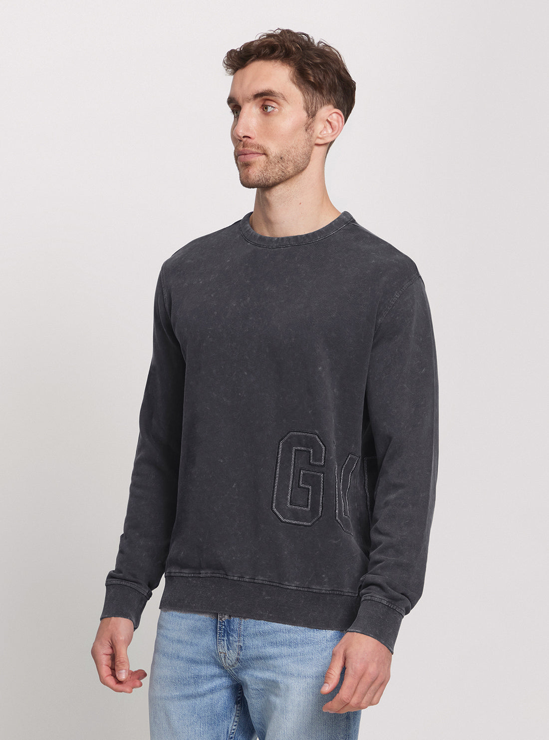 GUESS Eco Black Logo Jumper side view