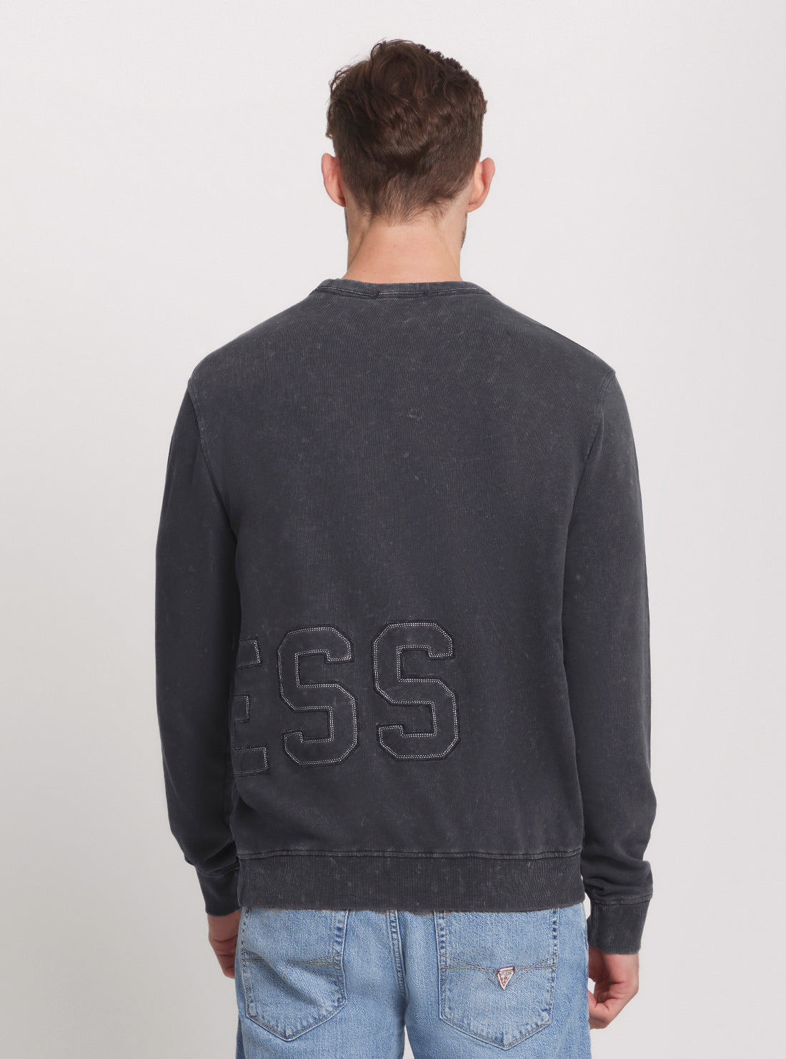 GUESS Eco Black Logo Jumper back view