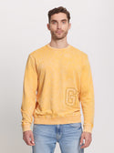 GUESS Eco Yellow Logo Jumper front view