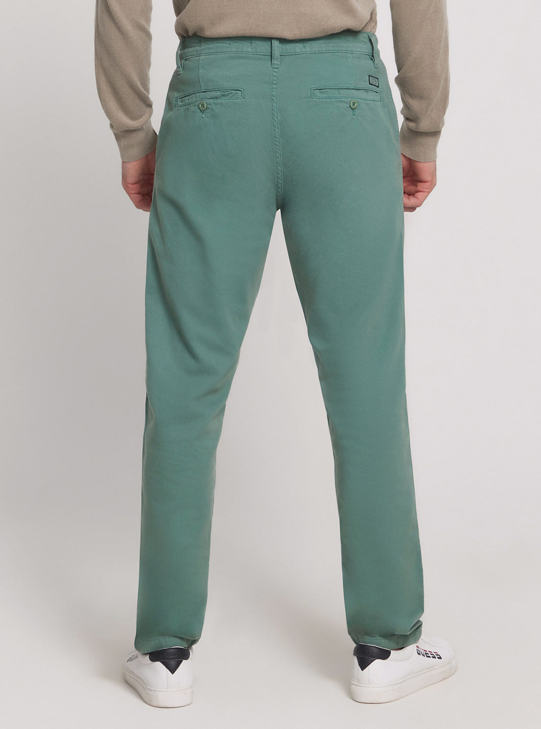 GUESS Green Mid-Rise Angels Chino Pants back view