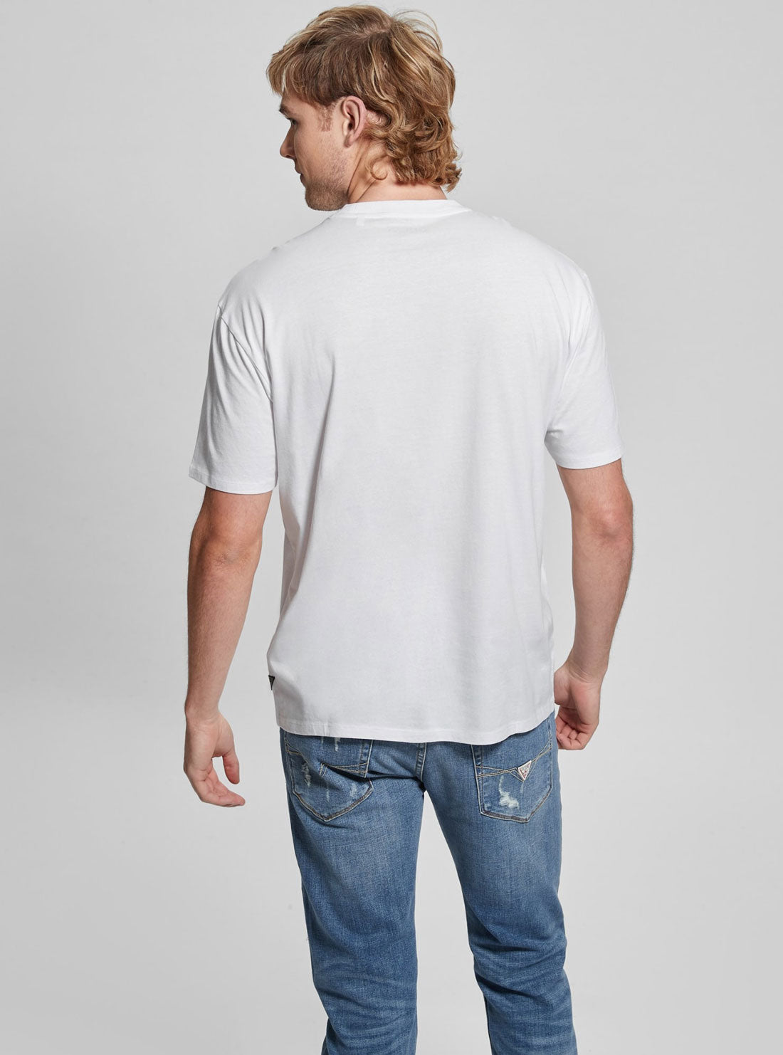 GUESS Eco White Arrival Date T-Shirt back view