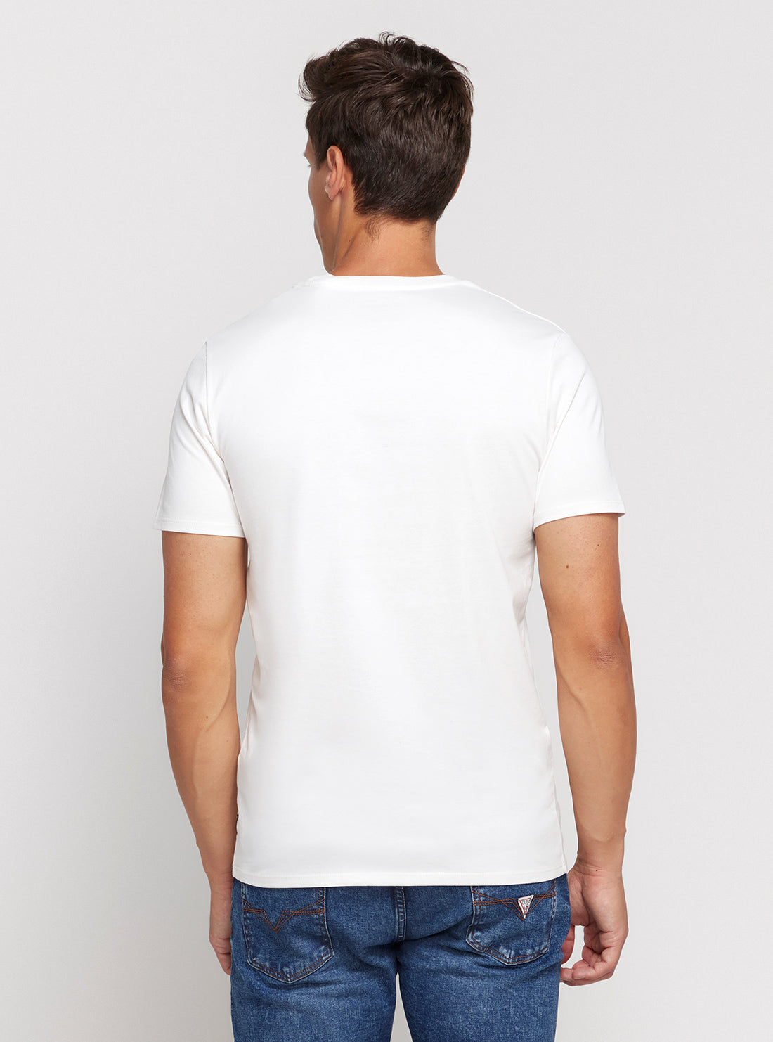 GUESS Eco White Wing Crest T-Shirt back view