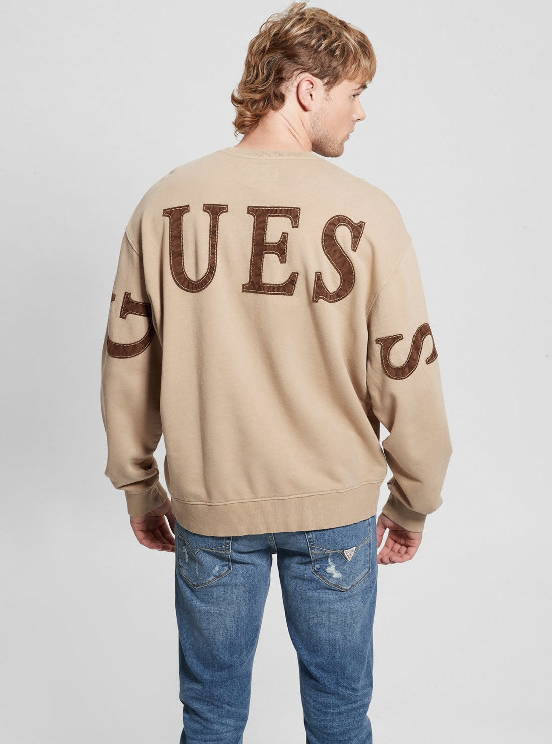 GUESS Beige French Vintage Jumper back view