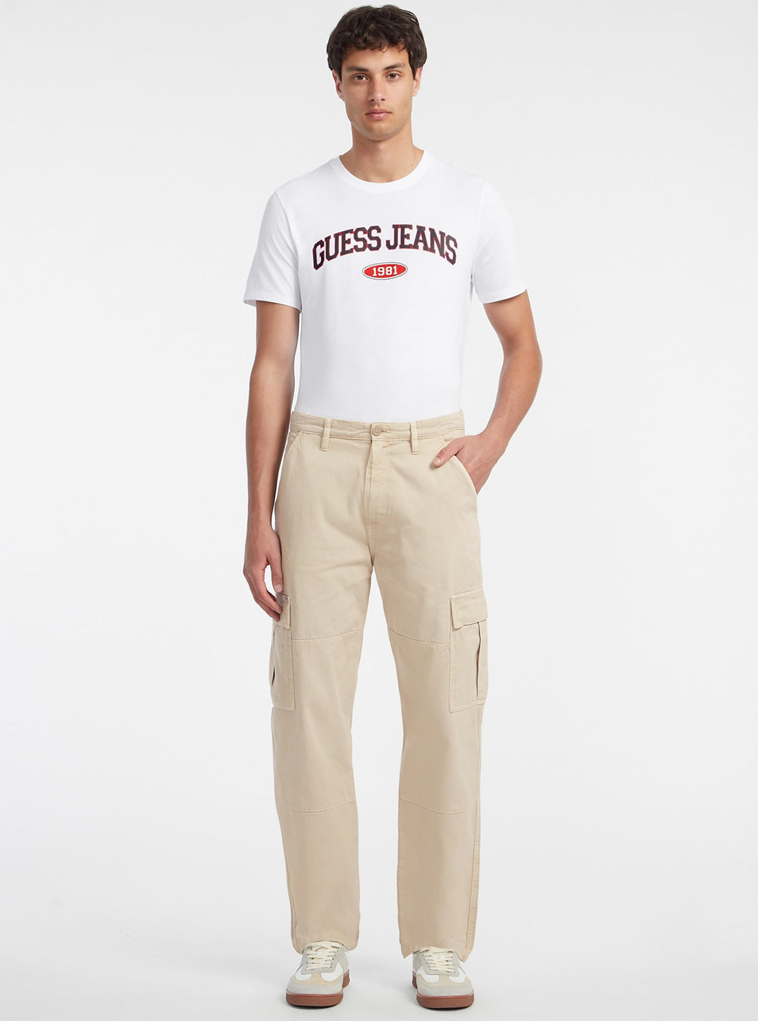 Guess Jeans Beige Cargo Chino Pants full view