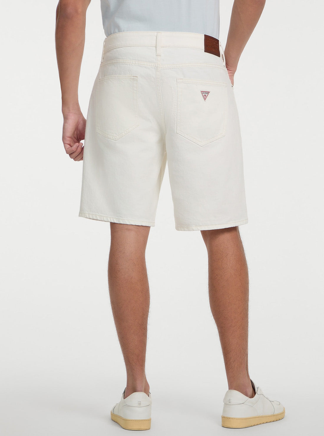 Guess Jeans White Regular Denim Shorts M4YD37D5OC1 Back View