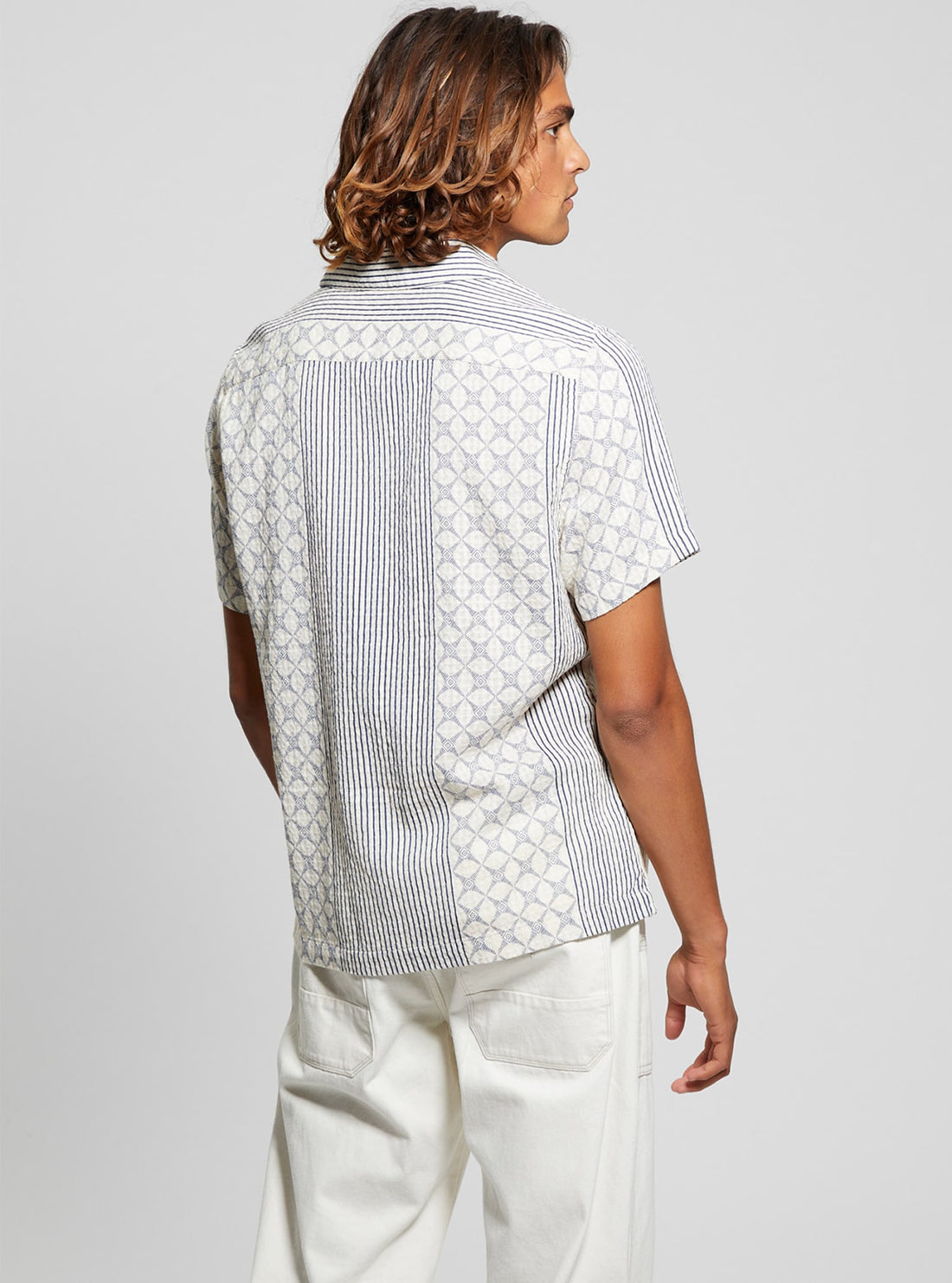 Dreamy Moon Print Meyer Short Sleeve Shirt