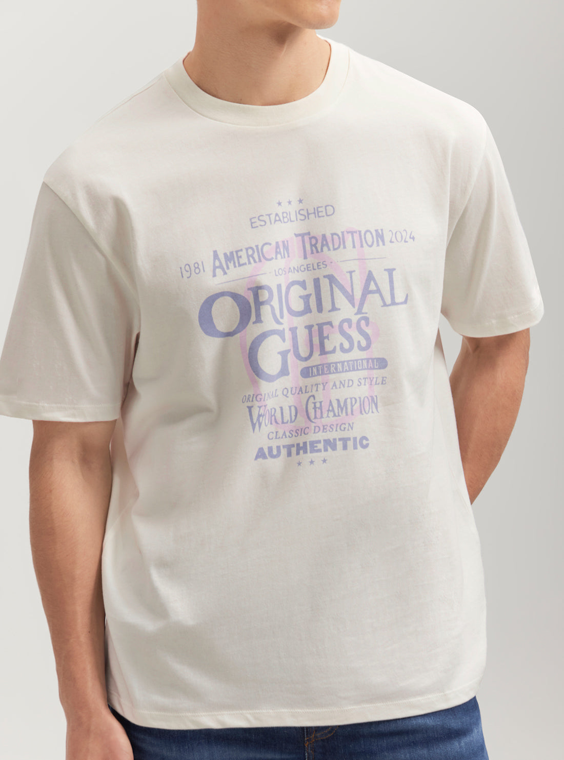 Guess Originals Beige Collegiate T-Shirt