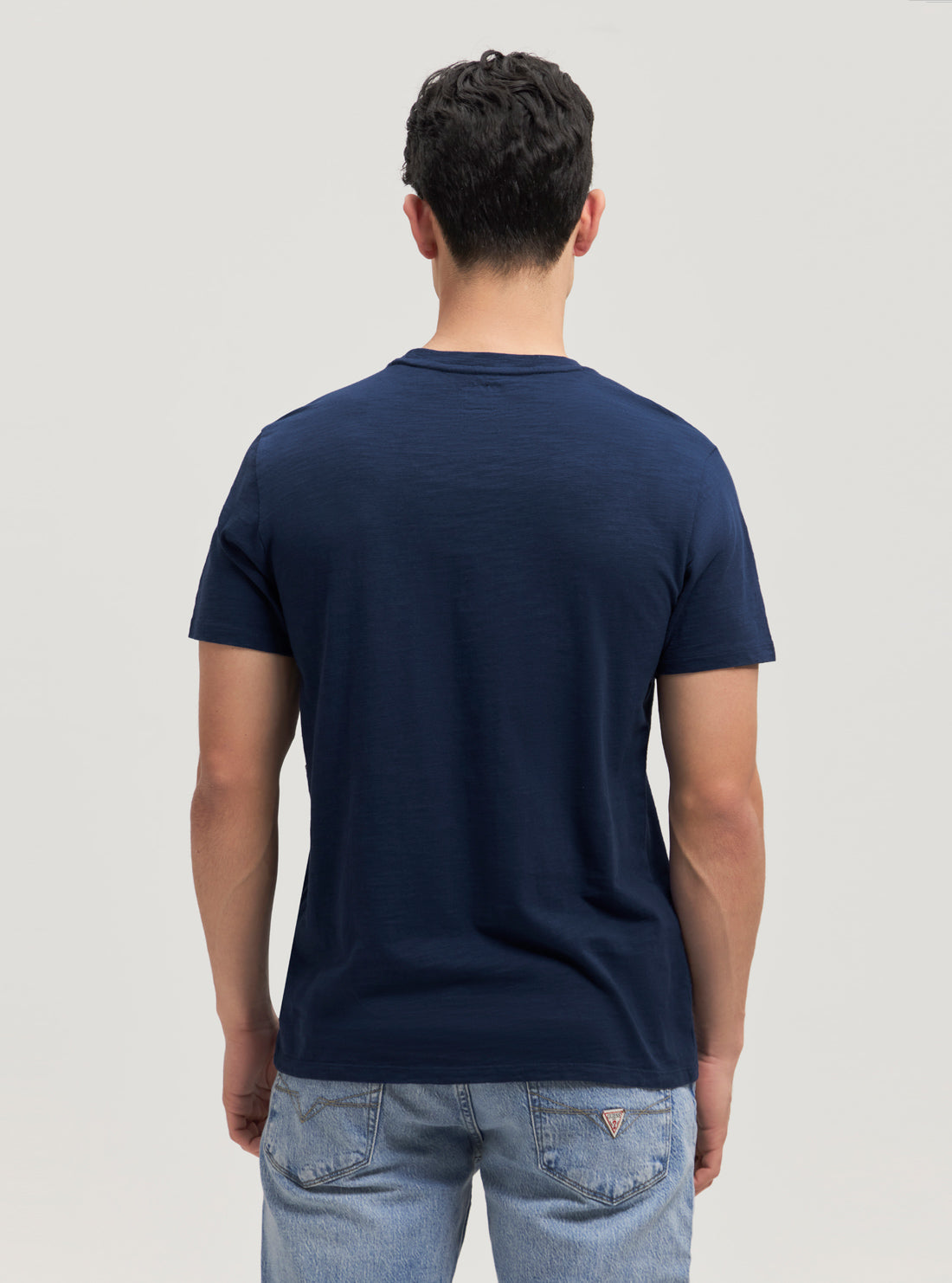 Navy David Embroidered Logo T-Shirt