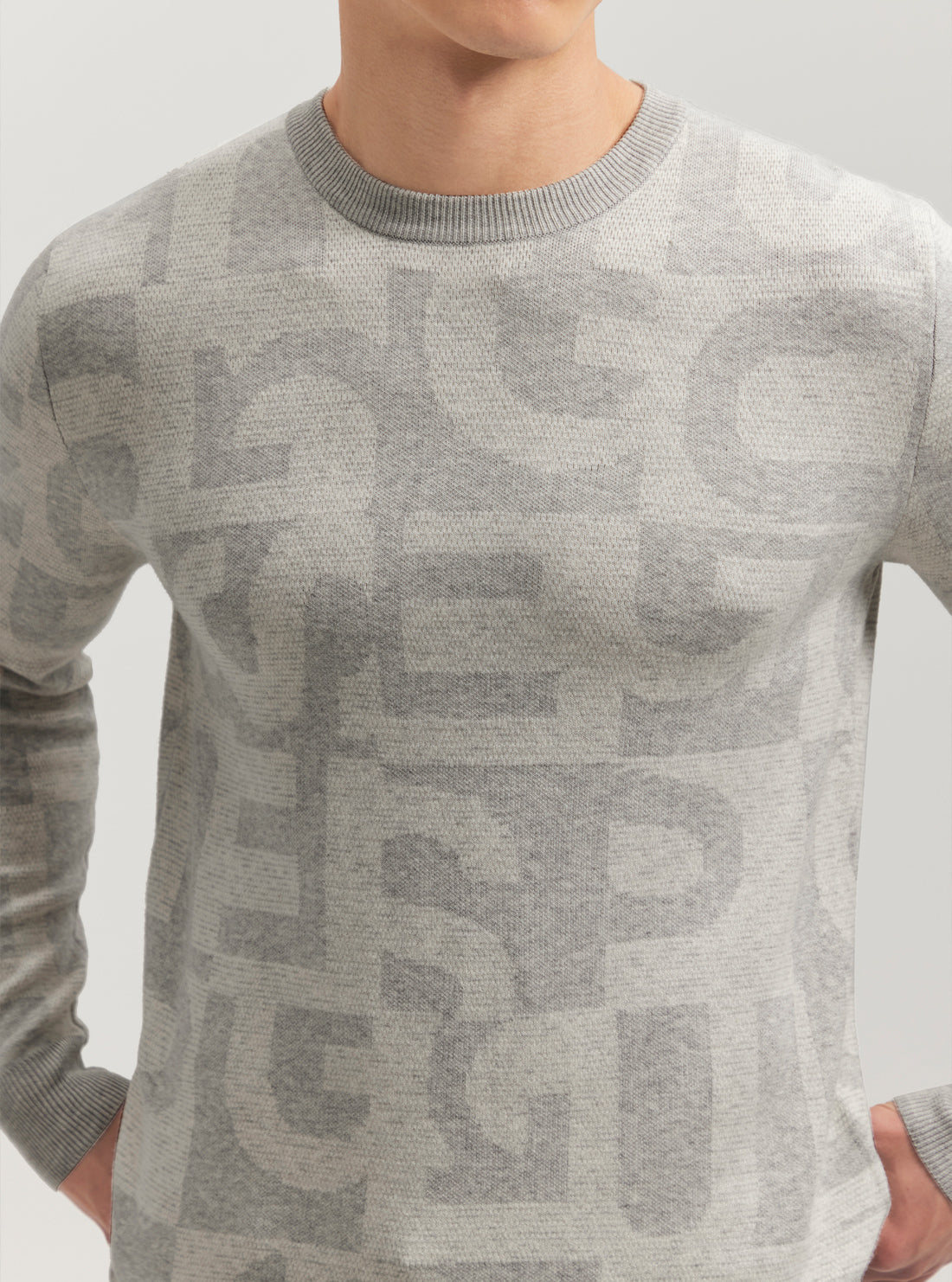 Eco Grey Denny Logo Knit Jumper