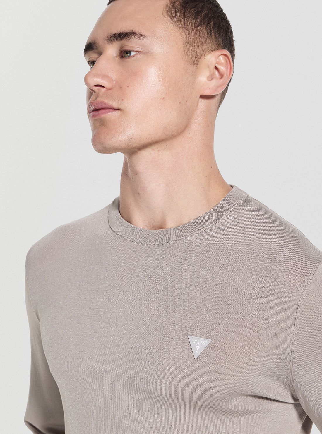 GUESS Mens Khaki Green Dane Sweater M4YR29Z3DM0 Detail View