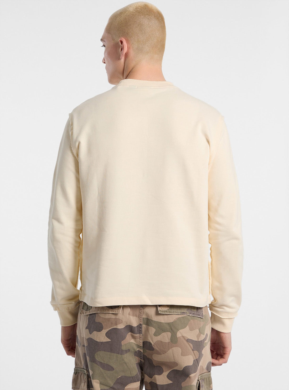 Guess Originals Beige Lightweight Sweatshirt M5GQ38K68I4 Back View