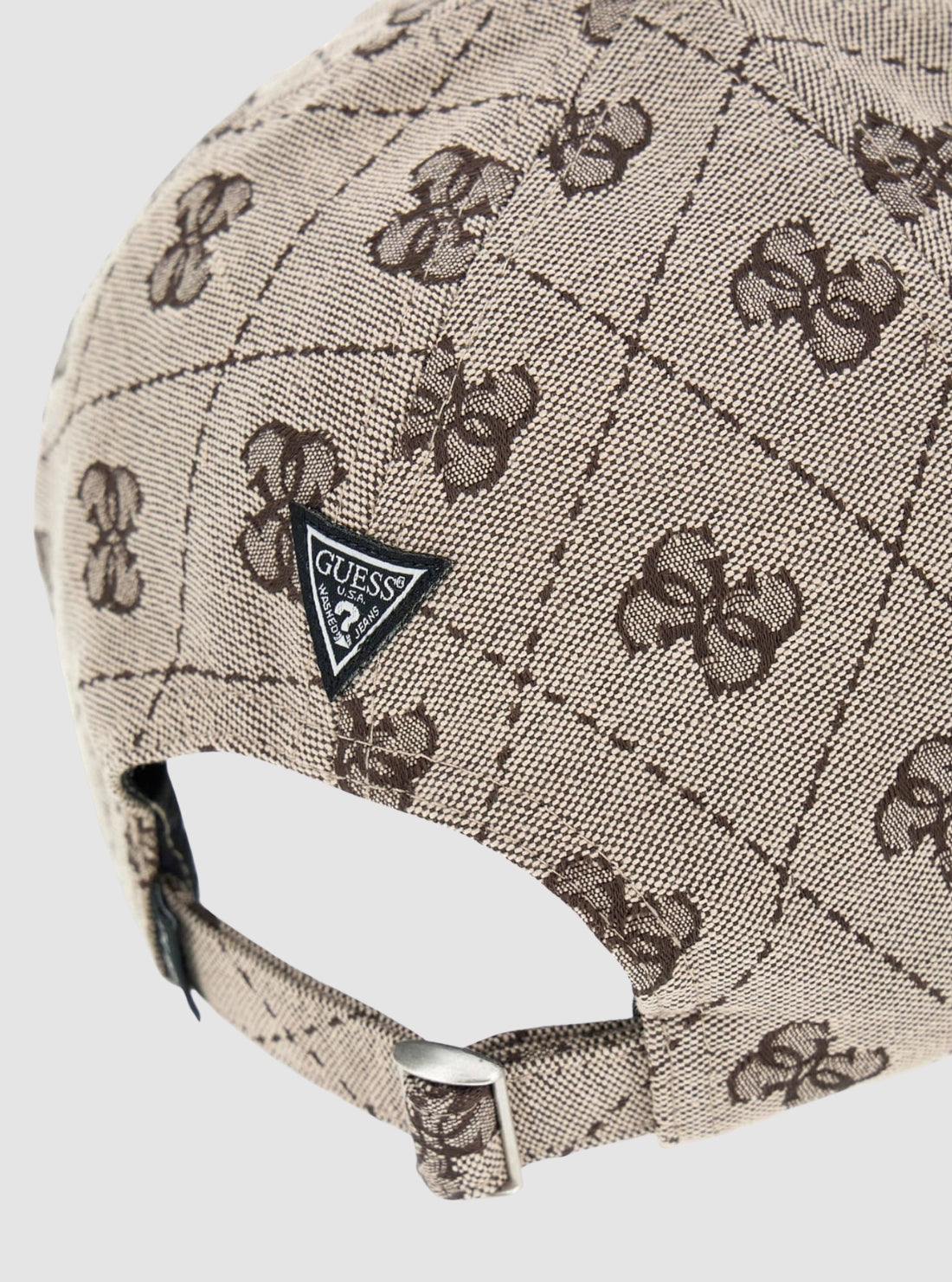 GUESS Mens Brown Logo Jacquard Baseball Cap M5GZ18WGUE0 Detail View