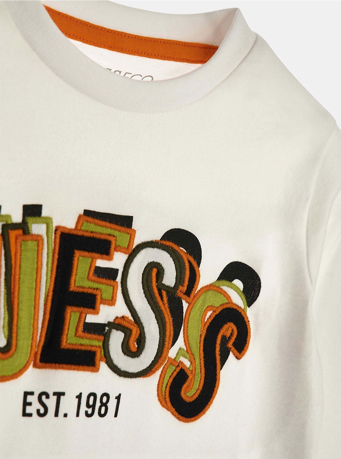 GUESS White Long Sleeve T-Shirt (2-7) detail view