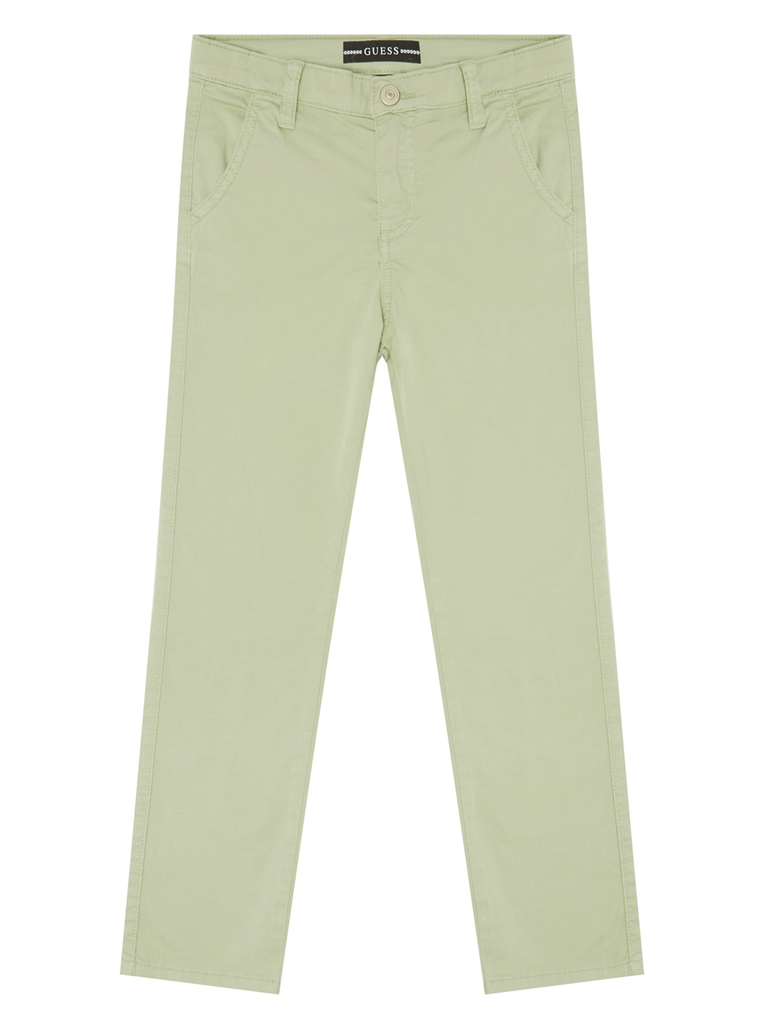 Light Green Slim Fit Chino Pants (2-7) | GUESS Kids | front view