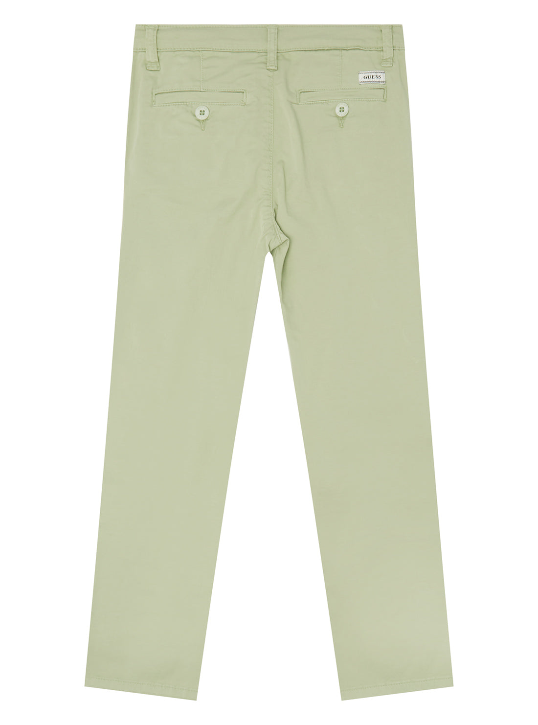 Light Green Slim Fit Chino Pants (2-7) | GUESS Kids | back view