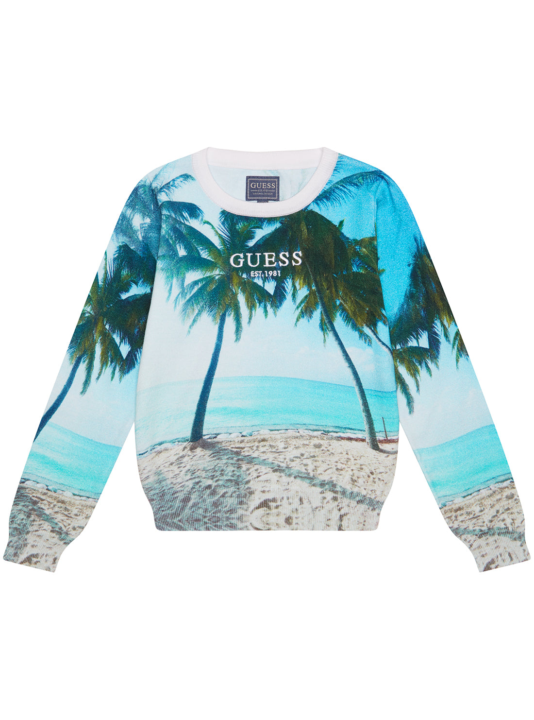 GUESS Blue Beach Print Jumper (2-7) front view