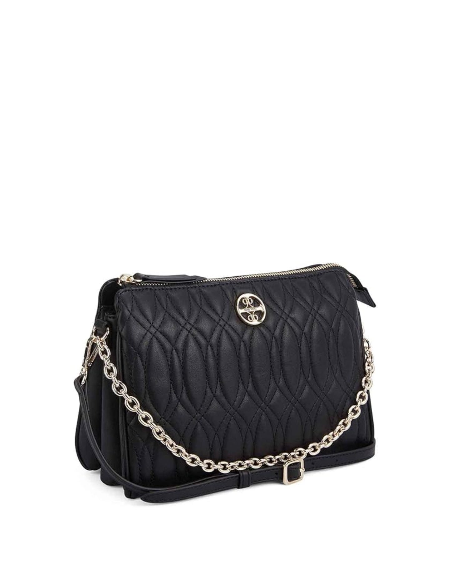 ANGELINA 3 COMPARTMENT CROSSBODY-BLACK