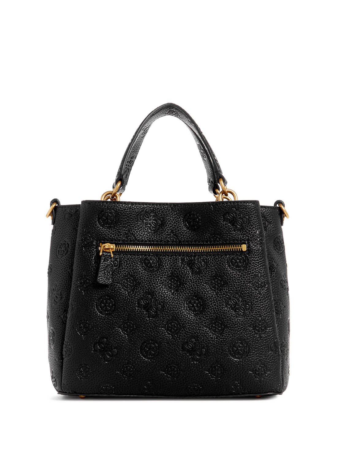 Women's Black Izzy Small Satchel Bag back view