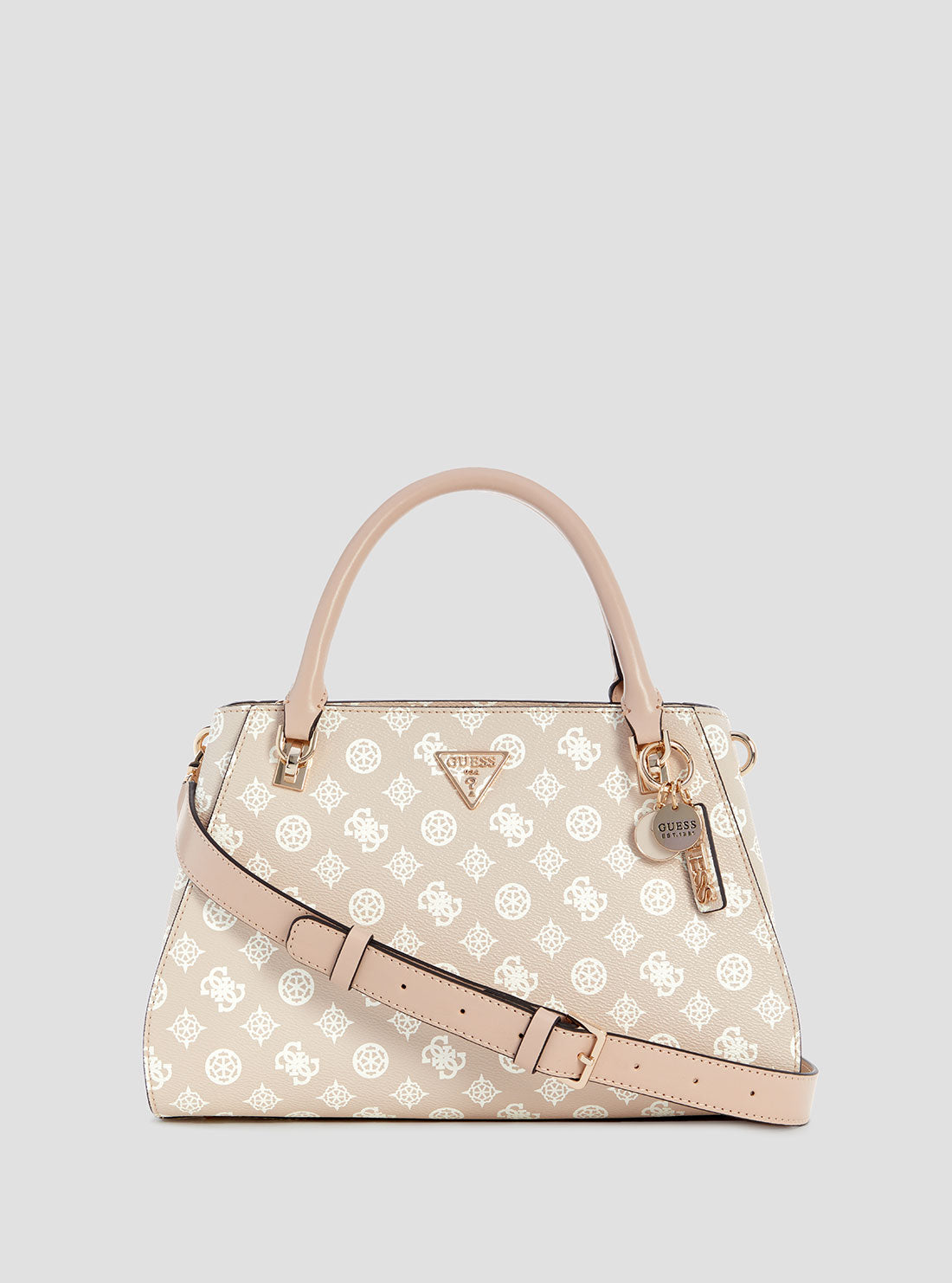 Beige Logo Noelle Luxury Satchel Bag