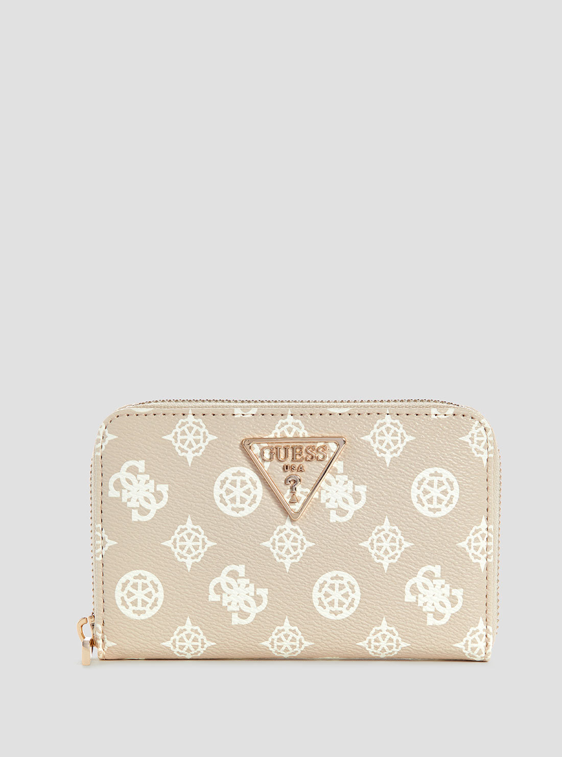 Beige Logo Medium Wallet