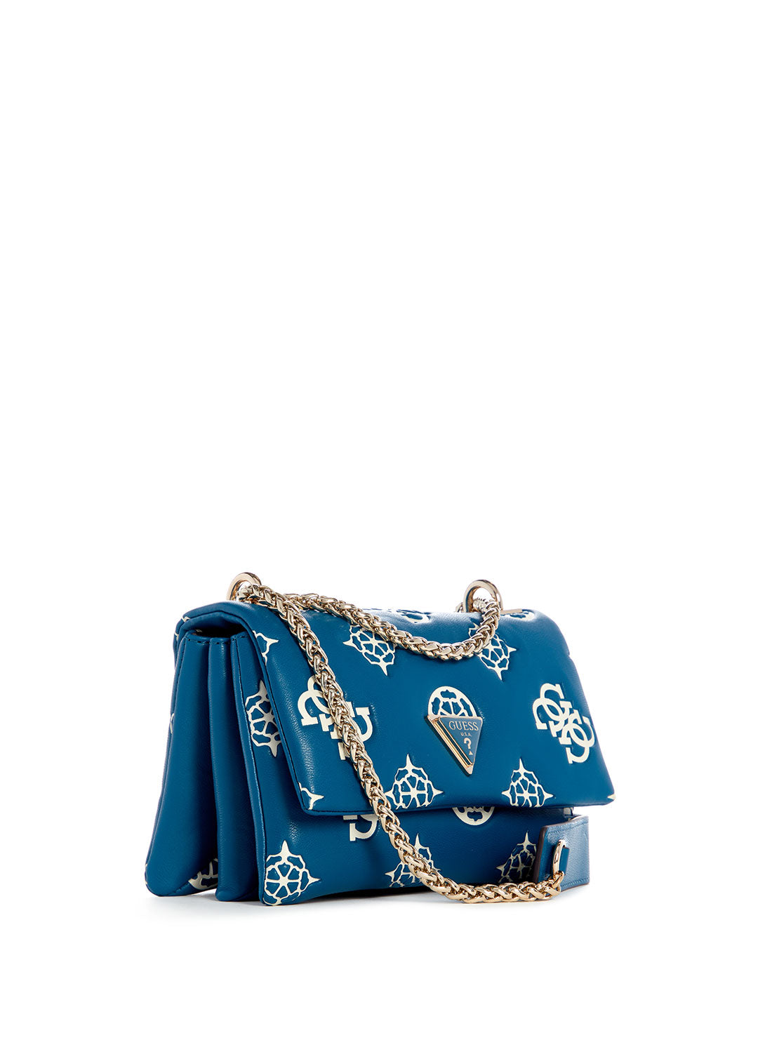 GUESS Blue Logo Deesa Mini Crossbody Bag side view