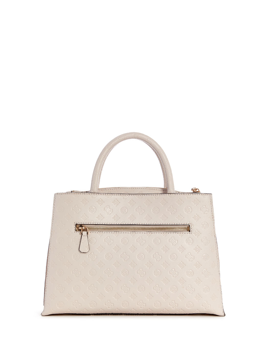 GUESS Taupe Logo Arlena Girlfriend Satchel Bag back view