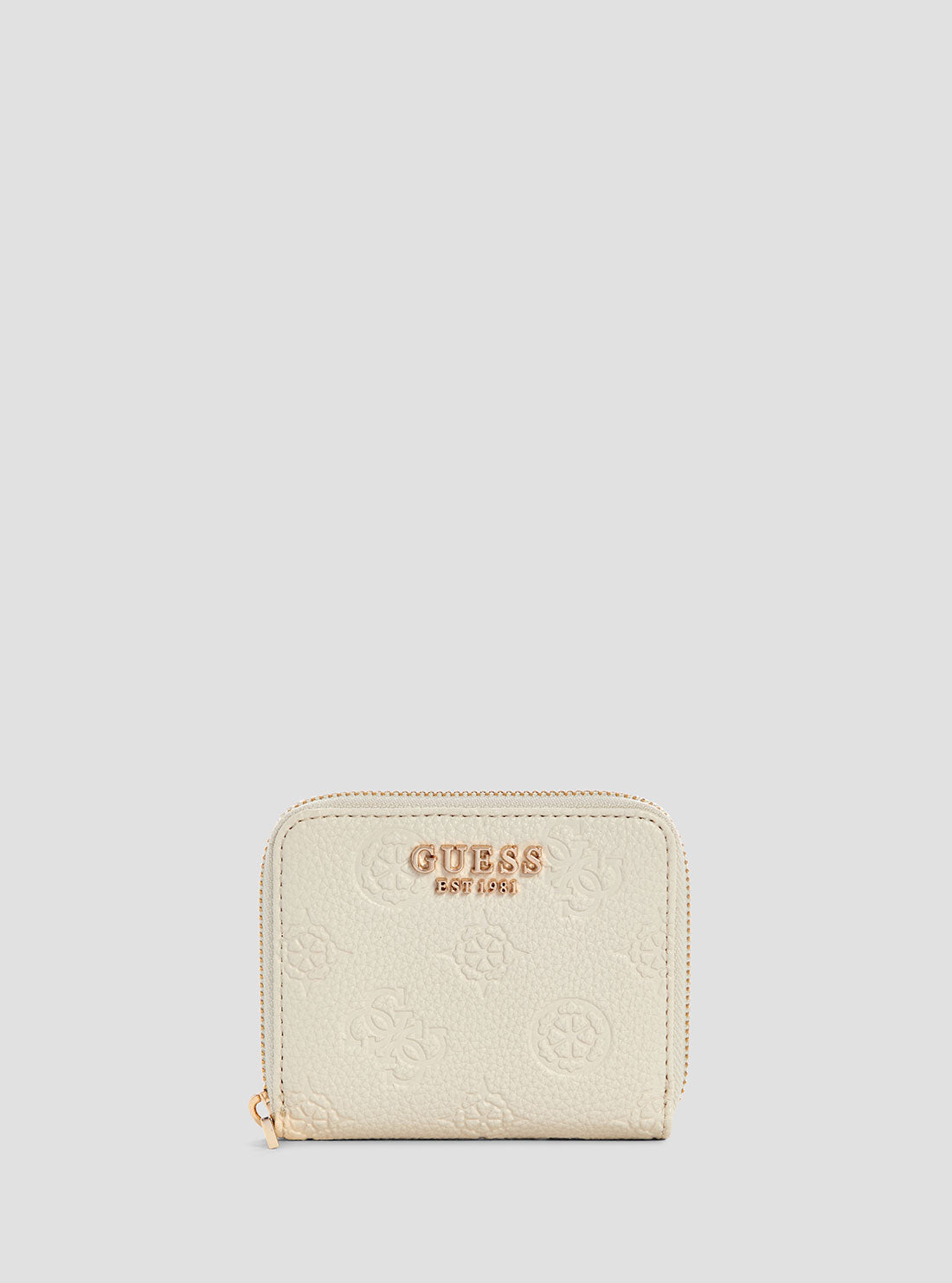 GUESS White Cresidia Small Wallet front view