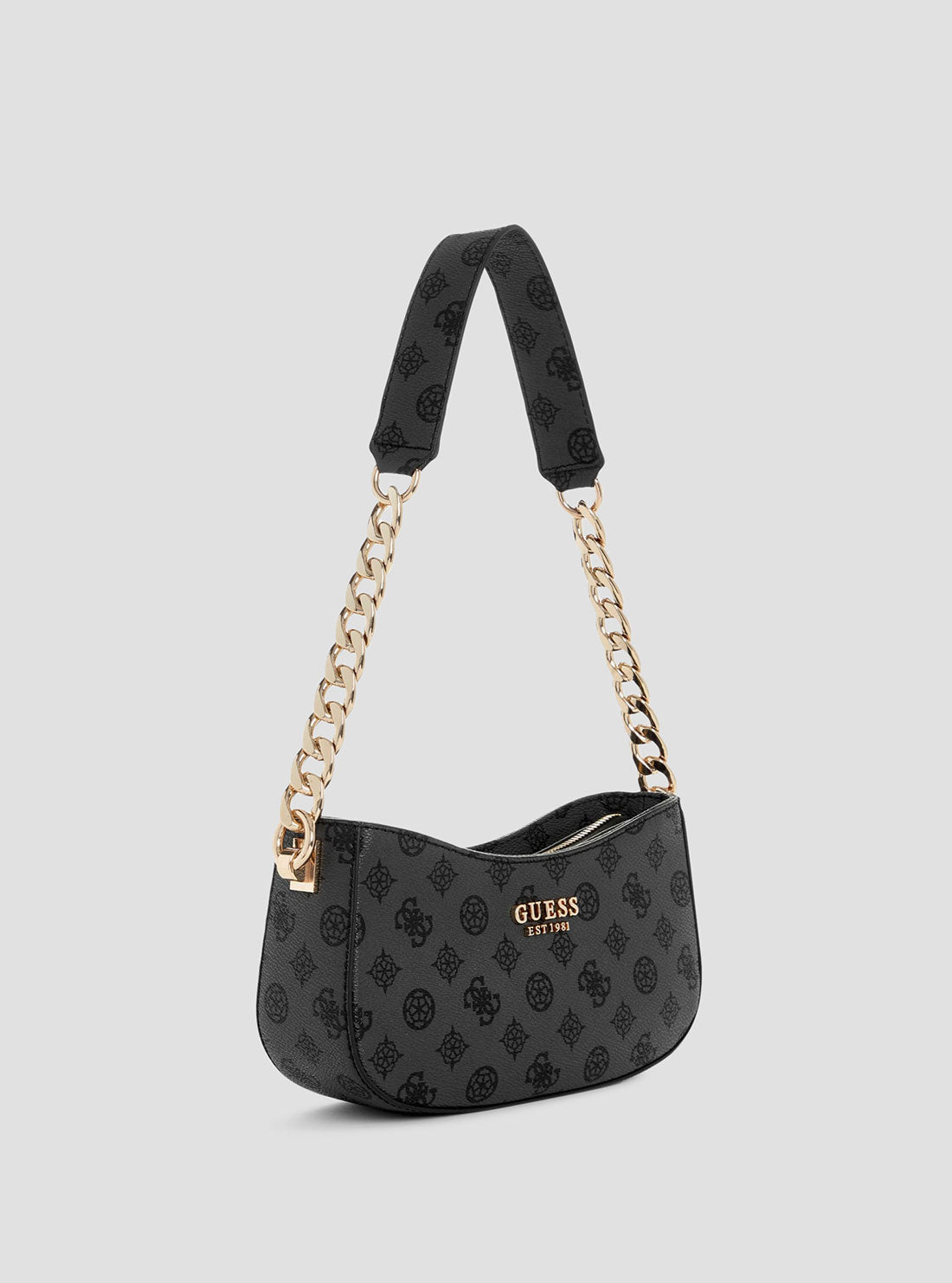 Black Logo Evelune Shoulder Bag