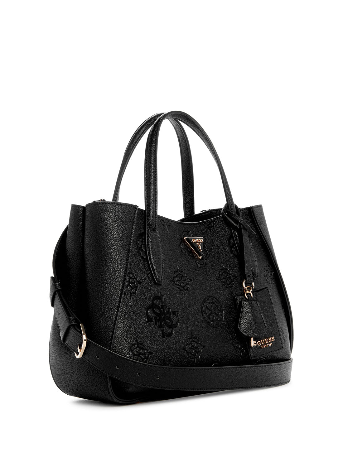 Black Logo Keandra Girlfriend Satchel Bag