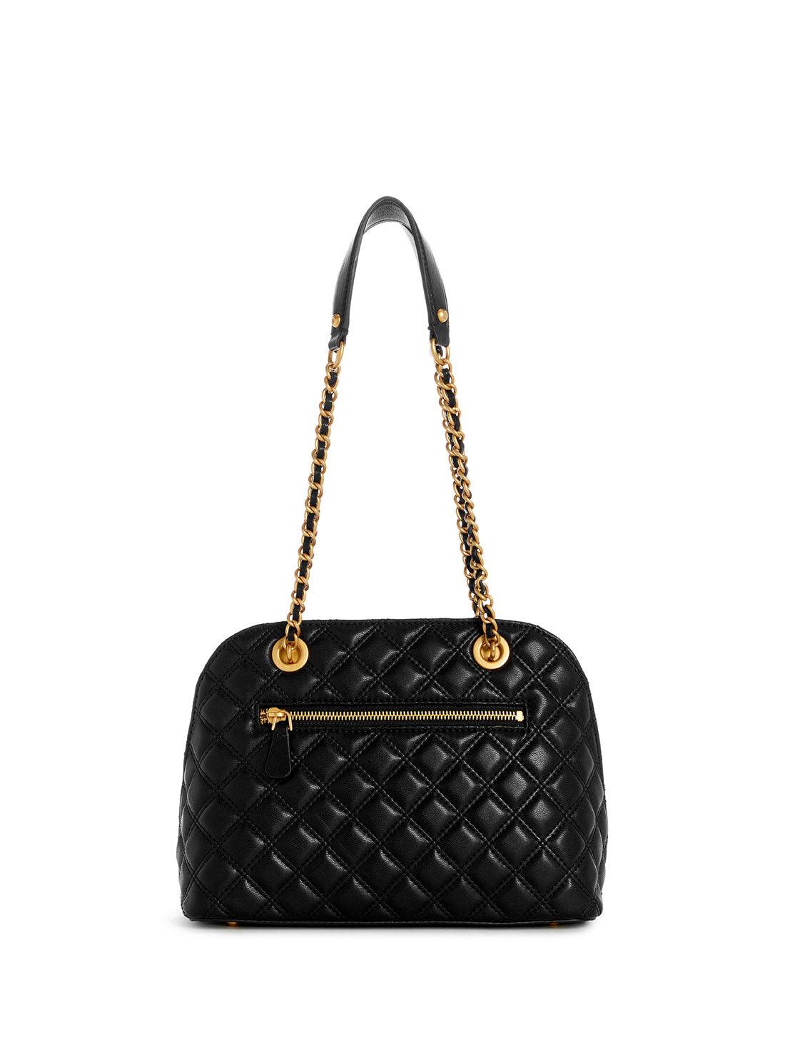 GUESS Black Giully Dome Satchel Bag back view
